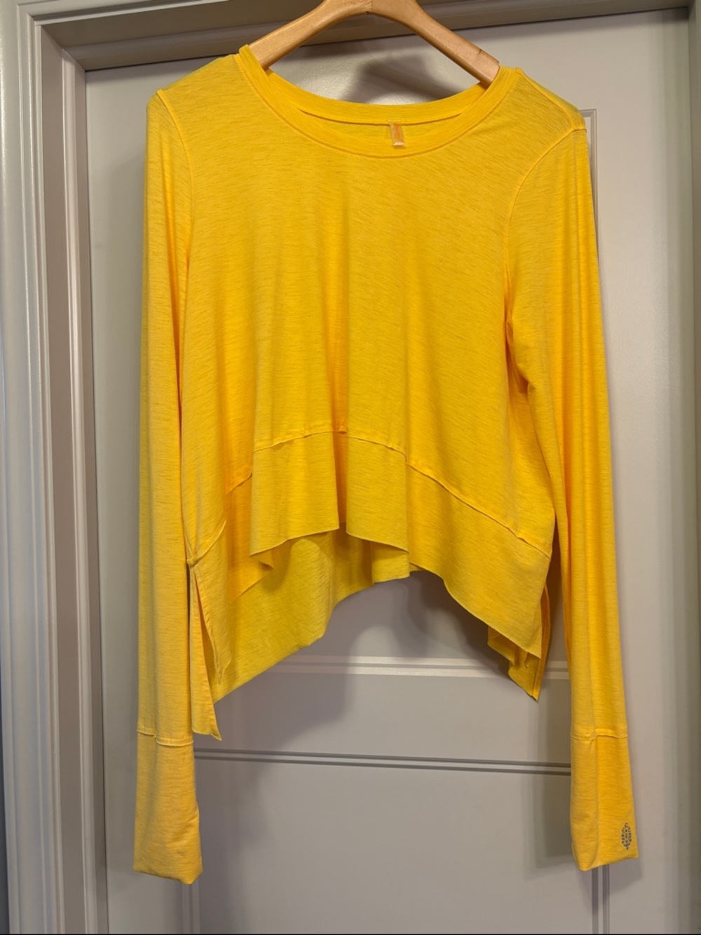 NWOT FP Movement Tempo Long Sleeve Yellow Tee
